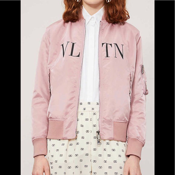 BNWT Authentic VALENTINO Pink Bomber Jacket Size 2 - Picture 1 of 9